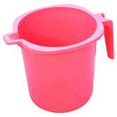 Heart Home Multiuses Square Large Lightweight, Unbreakable Strong Plastic Bathroom Mug, 2 Litre- Pack of 2 (Pink)-50HH0832